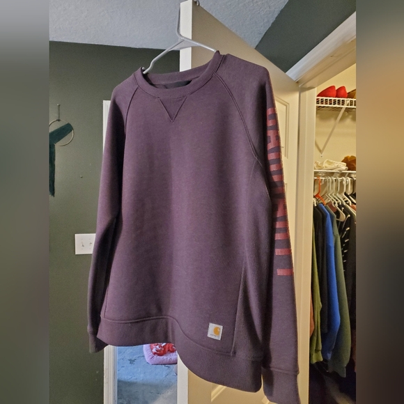NWOT Carhartt Heather Purple Women's Sweatshirt - Picture 4 of 7